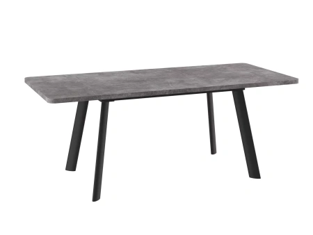 Стол LEON LUX RADIAL-160, раздвижной 160(205)х90, ДЫМЧАТАЯ КЕРАМИКА/ЧЕРНЫЙ LEON LUX RADIAL 160